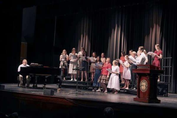 choir singing on stage